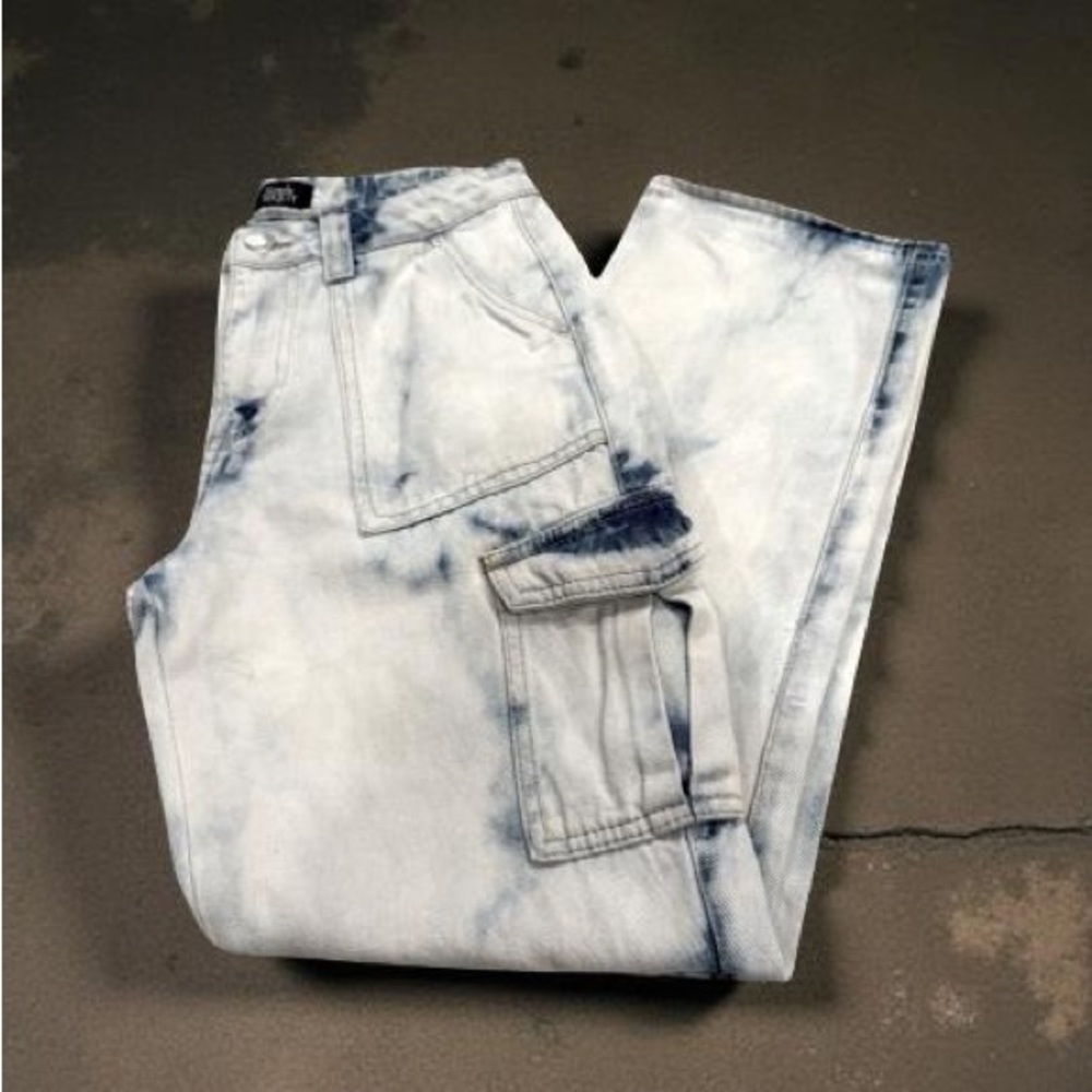 Simple Society Tie-Dye Cargo Jeans